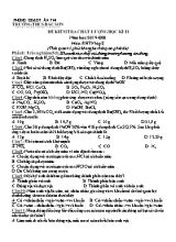 Đề kiểm tra chất lượng học kỳ II môn Hóa học Lớp 8 - Trắc nghiệm - Năm học 2019-2020 - Trường THCS Bắc Sơn (Có đáp án)